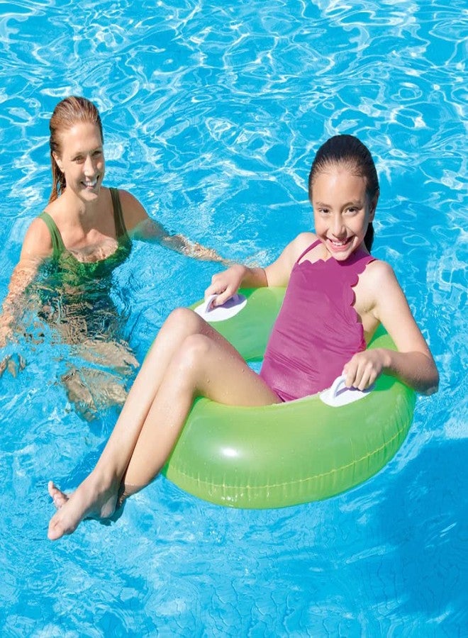 Jagmag® High Gloss Green Swim Ring, Swimming Tube for Boys and Girls,High Gloss Swim Ring Tube with Handles, Swim Tube with Handles(Size - 30''inch), Swimming Tube for Children - Image 2